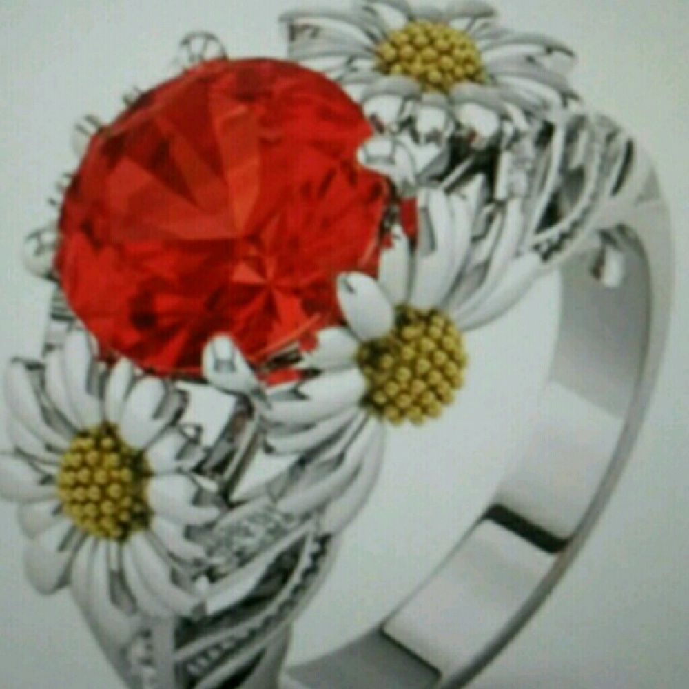 💥SOLD💥 Sterling silver beautiful  daisy ring